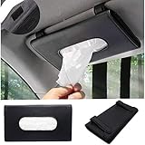 Jiadinglimian Car Tissue Holder, PU Leather Tissue Box, Hanging Paper Towel Clip, Sun Visor Napkin Holder, Car Visor Tissue H