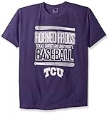 NCAA TCU Horned Frogs Baseball Bats半袖快適カラーTシャツ、Large、グレープ