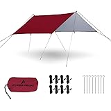 「公式」PYKES PEAK(パイクスピーク) スクエアタープ SQUARE TARP 5色」 タープ テント キャンプ用品 シルバーコーティング SQUARE TARP 1/2P-CARDINALRED