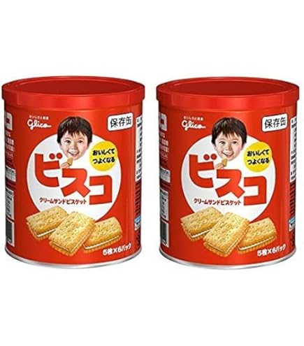 Amazon.co.jp: ビスコ保存缶 クリームサンドビスケット 1個 (x 1