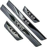 ステンレス スカッフプレート ドア プロテクター マツダ CX-60専用 アクセサリー (ブラック CX-60)