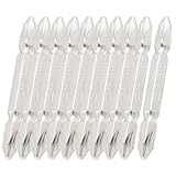 DealMux 10個シルバートーン磁気7ミリメートル六角シャンクプラスドライバービットのツール