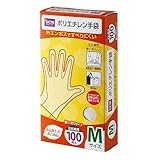 ポリエチレン 手袋 HI06T80 M 100枚入 M