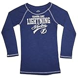 Girls Tampa Bay Lightningクルーネック長袖グリッターTシャツ