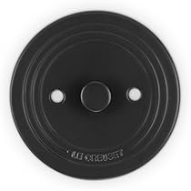 LE CREUSET ココットエブリィ ブラック 20センチ　インナーリッド付 ココット・エブリィ 20 マットブラック (シルバーツマミ