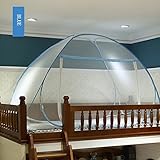 KAIL Blue Portable Folding Pop Up Mosquito Net Bed Canopy Curtains Travel Camping Tent 1/2 Openings 