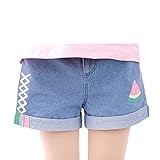 (チェリーレッド) CherryRed 子供 女の子 男の子 子供 ショートパンツ ハーフパンツ 夏物 デニム130 1#