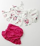 【Peach Kids】花柄プリント 子供水着 セパレート 女の子 スカート フリル ホルターネック ガールズ 子供用 女児 キッズ 上下セット 海水浴 プール