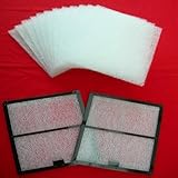 レンジフード換気扇深型専用枠２枚組 枠ヨコ幅297mmxタテ260mm＆グラスファイバーフィルタ（コスモフィルタ）１２枚ＳＥＴ