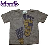 【bibmilk】 wild side【ビブミルク】 wild side エコヘザーTシャツ エコ ブラウン 4T(110)