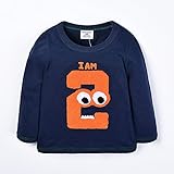 2017春秋冬には男女の童長そで服Tシャツ 日本スタイル 子供Tシャツ (濃い藍色)