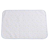 再使用可能な防水赤ちゃんのおむつの綿の替え幼児新生児のリーク - プルーフ通気性の便器のマットポータブルおむつの変更テーブル＆マットシートプロテクター(ブルー)