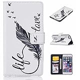 iPhone 6 Plus / iPhone 6S Plus ケース 手帳型ケース, UNEXTATI 高品質PUレザー 財布型ケース 保護カバー カード収納 スタンド機能 マグネット開閉式 Appl