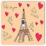 Paris Postcard Eiffel Tower Square – ライトスイッチ RK-LSPS-886