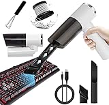 キーボード掃除 PCキーボード掃除機 卓上クリーナー ハンディークリーナー エアダスター 強い吸引力 折り畳み可能 LEDライト コードレス