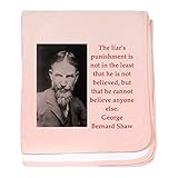 CafePress – George Bernard Shaw Quote – スーパーソフトベビー毛布、新生児おくるみ ピンク 06816625396832E