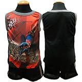 SPIDERMAN（スパイダーマン）タンクトップ&ショートパンツセット2才（グレー×ブラック） [Baby Product]