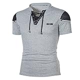 Plojuxi メンズ tシャツ カットソー 半袖 オシャレ 切り替え グレー 黒 白 tシャツ メンズ おおきいサイズ 無地 おもしろ おしゃれ クルーネック 柔らかい おしゃれ ファッション 丸首