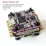 Crazeponyストラップ+ Flycolor Raptor s-towerフライトコントロール2 – 3s BEC 4 in 1 blheli-s 12 A ESC Suitable for FP