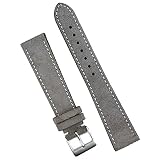 B & Rバンド20 mmグレークラシックスエードウォッチバンドストラップ – Large長
