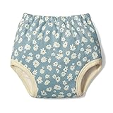 【こどものトイレトレーニングに】おねしょパンツ　　ブルーフラワー　サイズ:130