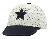 Seliyi キッズ 帽子 野球帽 ベースボールキャップ 子供ハット ベビー 赤ちゃんキャップ 星柄プリント 女の子 男の子 男女児 お出かけ UVカット オフホワイト