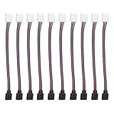 ILS - 10 pieces 4 Pin 10MM Connector Wire Female Cable For SMD3528/5050 Non-Waterproof RGB LED Strip