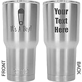 ベビーシャワーRticタンブラー – シルバー( Personalized ) ブルー cp-rtic-slvr-2+1070461