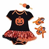 （イーエフイー）EFE　ハロウィン　ベビーロンパース　ベビー服　万聖節　クリスマス　仮装　チューチュースカート付き　カボチャ マルチカラー2 M