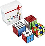 マジックキューブセット4個 魔方 競技専用キューブ 2x2 3x3 セット 回転スムーズ 立体パズル Magic Cube 大人向けおもちゃ 対象年齢7歳以上 (公式版) (セット４個)