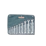 Wright Tool #741 10-Piece Full Polish Metric Open End Wrench Set [並行輸入品]