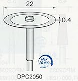 電着ダイヤモンドビット 円盤22mm（3本入）　DPC2050 #200　軸径2.35φ