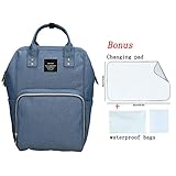 ベビーおむつバッグバックパック、多機能大容量防水旅行Nappyバッグwith変更パッド、多くIinsulatedポケットと2つ防水スモールバッグfor Mom and Dad