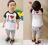 (アイラブパパアンドママ)【I lovePaPa&Mama】 アイラブパパ&ママ じ～じぃ&ば～ばぁ ラグラン 半そでTシャツ 80cm/90cm/95cm/100cm 95 ば～ばぁ