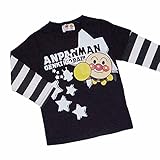 アンパンマン 長袖Tシャツ 天竺 ボーダーフェイクレイヤード Anpanman fo-oa9183 110cm ブラック