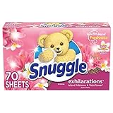 Snuggle Exhilarations Fabric Softener Dryer Sheets, Island Hibiscus & Rainflower, 70 Count by Snuggle