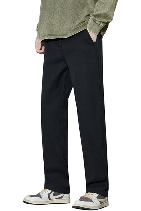 Amazon | [モノビ] ビジネスカジュアルパンツ 10363 メンズ ブルー 