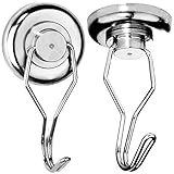 Super Strong Magnetic Hooks by McKnightツール – SwivelノンスリップHolds up to 100lbs EA – Excellent for Hangi