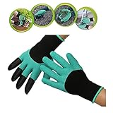 ガーデングローブ 園芸用手袋 植栽手袋 バラ手袋 ガーデニング用手袋 果物狩り手袋 作業用手袋 爪付き 防刃 防水 滑り止め 穿刺防止 おゃしれ 男女兼用 掘り 植栽 盆栽 植木 園芸用具 右爪 1ペ