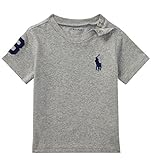 [POLO RALPH LAUREN (ポロラルフローレン)] コットンジャージークルーネックTシャツ ベビー 男の子 グレー 80cm (12ヶ月) [並行輸入品]