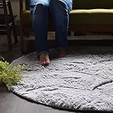 ＲＵＧＳ‐ＦＡＣＴＯＲＹ ラグマット 円形 洗える エトワール 140cm グレー