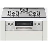 Rinnai RHS71W17G24R-STW-LP クリアアイスグレー リッセ [ビルトインガスコンロ(プロパン用・左右強火力・75cm)]