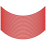 エムディーエフ(MDF) リムストライプ ソリッドタイプ レッド 【文字なし 無地】 6mm幅 17インチ RIM-6M-RD-17N