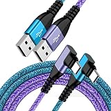 ANNIBER アンドロイド 充電ケーブル L字 タイプc ケーブル 2本組/1.8M/3A スマホ QC3.0急速充電 usb type c ナイロン L型 usbケーブル スマホデータケーブル iPhone 16 Galaxy Sony Xperia Oppo Android USB-C機器対応