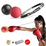 パンチングボール ボクシング ボール 格闘技 打撃練習 フリー戦闘 Cinsey 軽量 練習用ボー 反射神経　動体視力 迅速な対応能力など鍛え (ブラック＋レッド) トレーニング