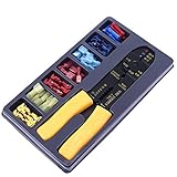volflashy 36pcs コールド インサート 端子 コネクター アダプター+ AWG ワイヤー クリンパー プライヤー カッター