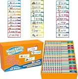 30 Read and Rhyme Flip Books - Word Families & ABC Vocabulary Flash Cards, Educational Reading Games for Early Learners