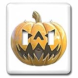 3drose BoehmグラフィックスHoliday Halloween – Jack O lanternライターPumpkin – 照明スイッチカバー – ダブルトグルスイッチ( LSP _ 253