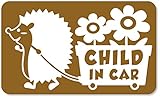 imoninn CHILD in car ステッカー　【マグネットタイプ】　No.62　花屋のハリさん　（ゴールドメタリック）