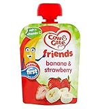 Cow & Gate Friends Banana & Strawberry 80g 4 months + (Pack of 2) - 牛＆ゲート友人バナナ＆ストロベリー80グラム4ヶ月+ (Cow 